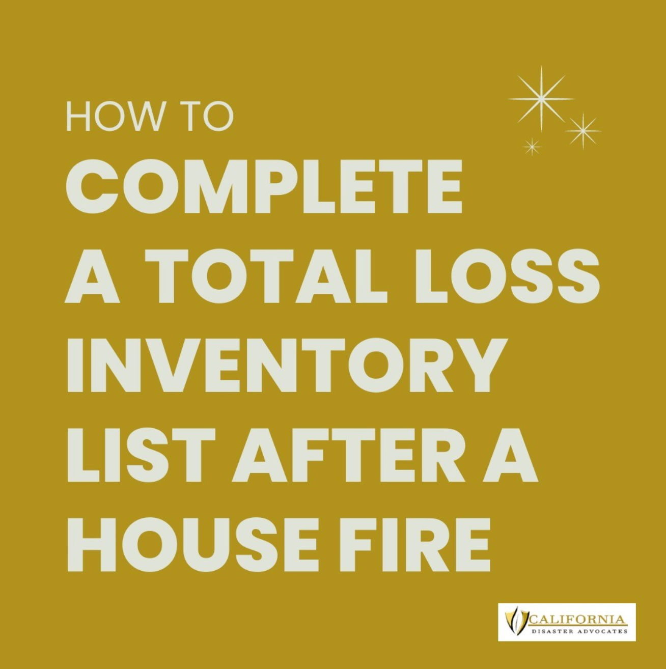 How To Complete a Total Loss Inventory List After a House Fire